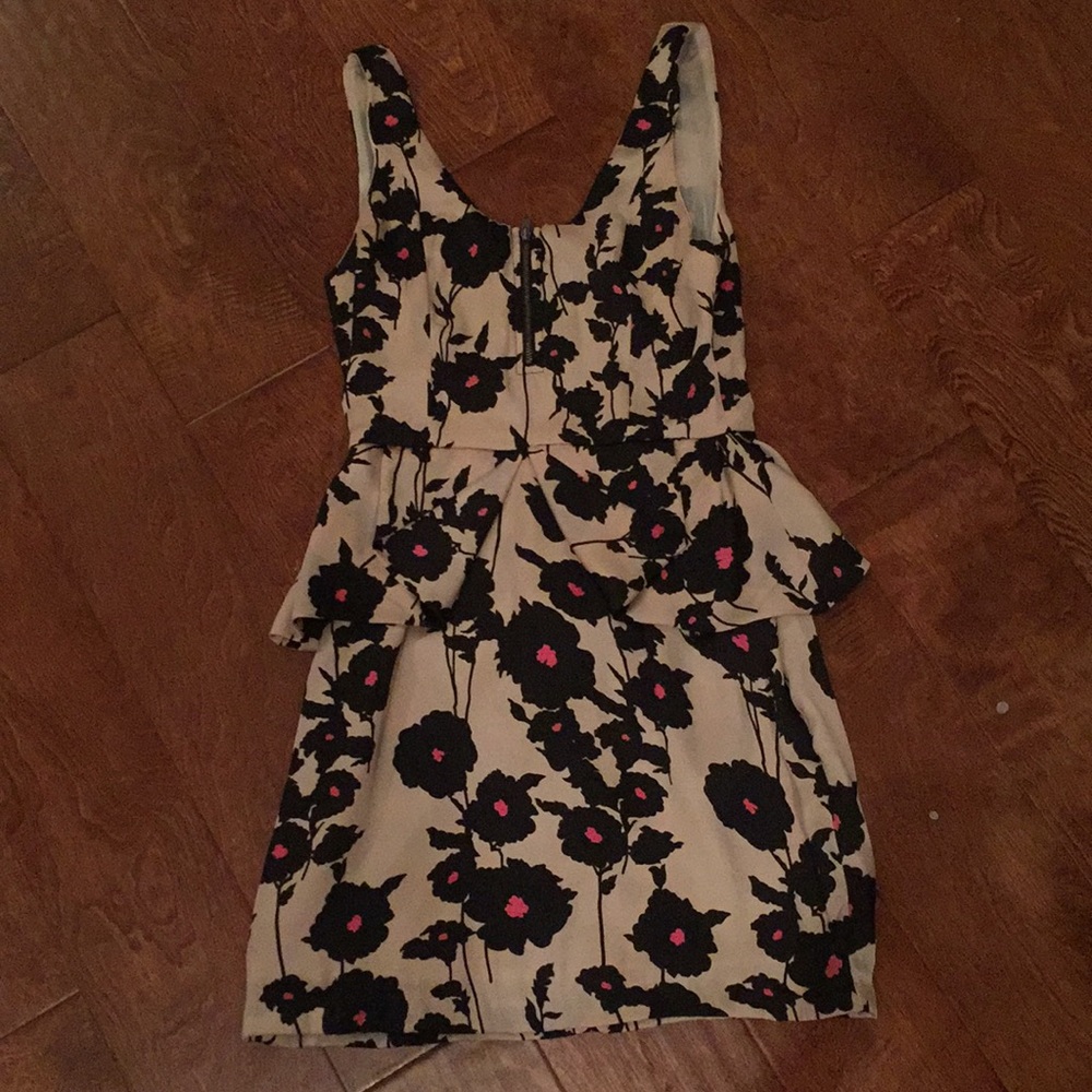 Silkey peplum detail dress